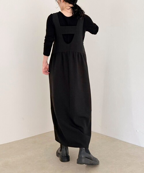 fredy emue(フレディエミュ)の「ウール調ジャンスカ(ワンピース・レディース・ブラウン/ブラック・36/38)」の4枚目の写真