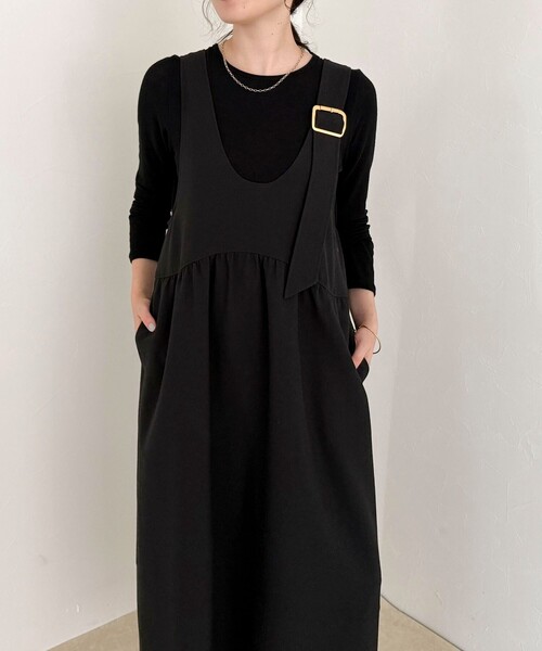 fredy emue(フレディエミュ)の「ウール調ジャンスカ(ワンピース・レディース・ブラウン/ブラック・36/38)」の7枚目の写真