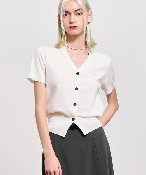 GENERAL IDEA(ジェネラルアイデア)の「GENERAL IDEA/ジェネラルアイディア tencel essential half cardigan カーディガン(カーディガン/ボレロ・レディース・ブラック/グレー/ホワイト/ピンク・M/S/L)」の9枚目の写真