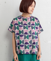 <made in INDIA>Art motif print 羽織りシャツ