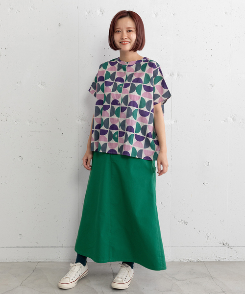 POU DOU DOU(プードゥドゥ)の「<made in INDIA>Art motif print 羽織りシャツ(シャツ/ブラウス・レディース・ピンク/ブルー・M)」の12枚目の写真
