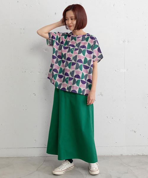POU DOU DOU(プードゥドゥ)の「<made in INDIA>Art motif print 羽織りシャツ(シャツ/ブラウス・レディース・ピンク/ブルー・M)」の13枚目の写真