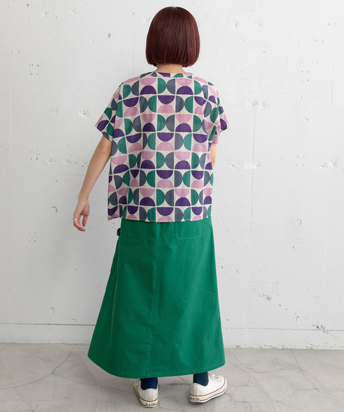 POU DOU DOU(プードゥドゥ)の「<made in INDIA>Art motif print 羽織りシャツ(シャツ/ブラウス・レディース・ピンク/ブルー・M)」の14枚目の写真