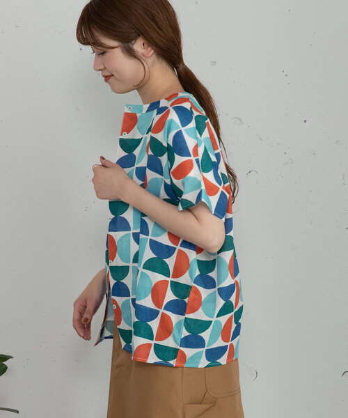 POU DOU DOU(プードゥドゥ)の「<made in INDIA>Art motif print 羽織りシャツ(シャツ/ブラウス・レディース・ピンク/ブルー・M)」の17枚目の写真