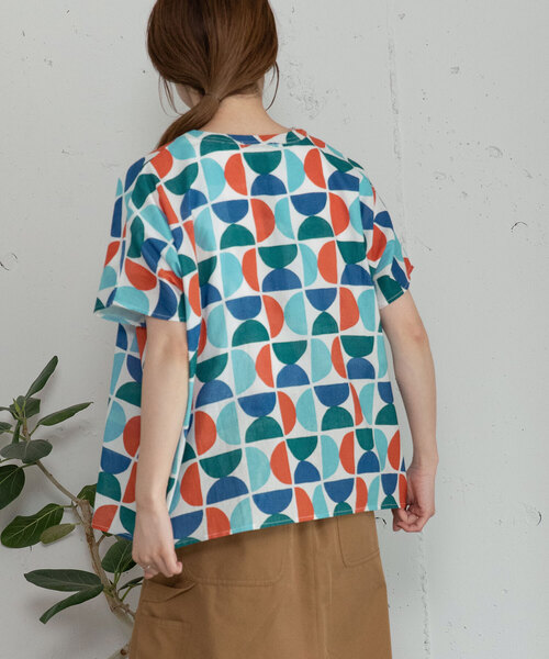 POU DOU DOU(プードゥドゥ)の「<made in INDIA>Art motif print 羽織りシャツ(シャツ/ブラウス・レディース・ピンク/ブルー・M)」の18枚目の写真