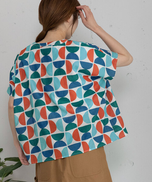 POU DOU DOU(プードゥドゥ)の「<made in INDIA>Art motif print 羽織りシャツ(シャツ/ブラウス・レディース・ピンク/ブルー・M)」の19枚目の写真