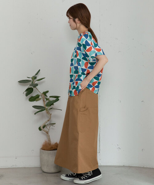 POU DOU DOU(プードゥドゥ)の「<made in INDIA>Art motif print 羽織りシャツ(シャツ/ブラウス・レディース・ピンク/ブルー・M)」の21枚目の写真