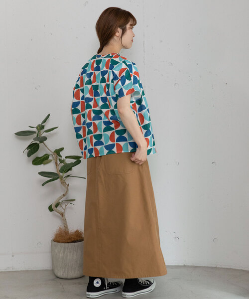 POU DOU DOU(プードゥドゥ)の「<made in INDIA>Art motif print 羽織りシャツ(シャツ/ブラウス・レディース・ピンク/ブルー・M)」の22枚目の写真
