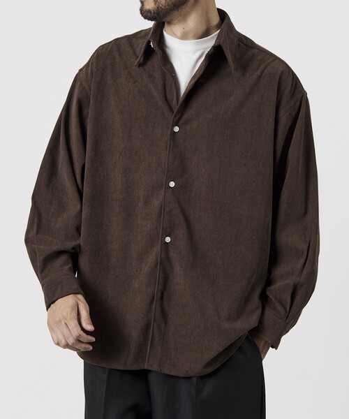 FREAK'S STORE（フリークスストア）の「限定展開 Relax Fit リラックスフィット コーデュロイ レギュラーカラー シャツ（シャツ/ブラウス・メンズ・ベージュ/ブラウン/ブラック/オリーブ/チャコールグレー・SMALL/MEDIUM/LARGE）」の15枚目の写真