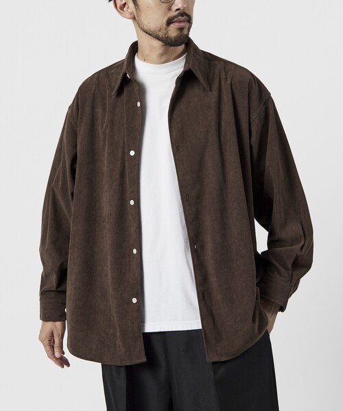 FREAK'S STORE（フリークスストア）の「限定展開 Relax Fit リラックスフィット コーデュロイ レギュラーカラー シャツ（シャツ/ブラウス・メンズ・ベージュ/ブラウン/ブラック/オリーブ/チャコールグレー・SMALL/MEDIUM/LARGE）」の19枚目の写真