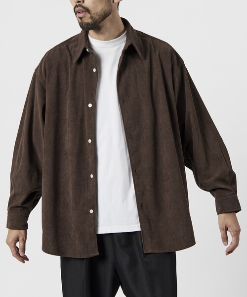 FREAK'S STORE（フリークスストア）の「限定展開 Relax Fit リラックスフィット コーデュロイ レギュラーカラー シャツ（シャツ/ブラウス・メンズ・ベージュ/ブラウン/ブラック/オリーブ/チャコールグレー・SMALL/MEDIUM/LARGE）」の20枚目の写真
