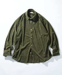 STONE  コーデュロイシャツ オリーブグリーン 未使用】ストーンアイランド☆コーデュロイシャツ
