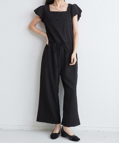 セール】バックジップルーズシルエットオールインワン（つなぎ