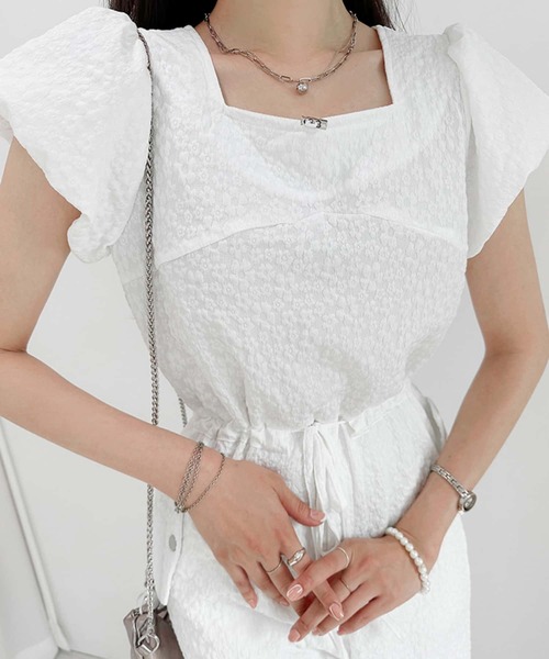 MAISON DE THERESE（メゾン ド テレーズ）の「バックジップルーズシルエットオールインワン（つなぎ/オールインワン・レディース・ブラック/ホワイト・FREE）」の5枚目の写真