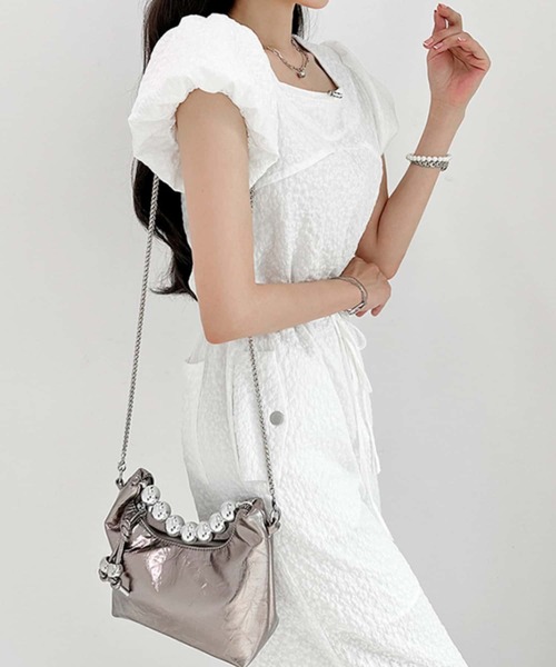 MAISON DE THERESE（メゾン ド テレーズ）の「バックジップルーズシルエットオールインワン（つなぎ/オールインワン・レディース・ブラック/ホワイト・FREE）」の6枚目の写真