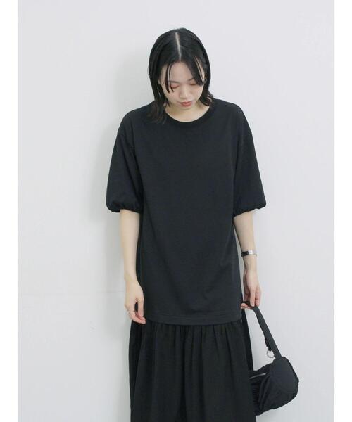 Samansa Mos2 blue（サマンサモスモスブルー）の「花柄ドッキングカットワンピース（ワンピース・レディース・ネイビー/ブラック/チャコールグレー・F）」の14枚目の写真