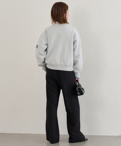 U by SPICK&SPAN（ユーバイスピックアンドスパン）の「Champion/チャンピオン REVERSE WEAVE HALF ZIP スウェット（スウェット・レディース・ライトグレー/ライトパープル・MEDIUM）」の7枚目の写真