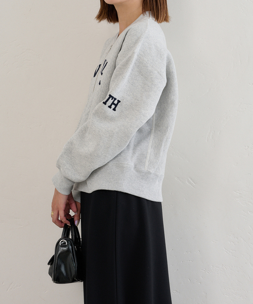 U by SPICK&SPAN（ユーバイスピックアンドスパン）の「Champion/チャンピオン REVERSE WEAVE HALF ZIP スウェット（スウェット・レディース・ライトグレー/ライトパープル・MEDIUM）」の10枚目の写真