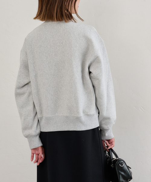 U by SPICK&SPAN（ユーバイスピックアンドスパン）の「Champion/チャンピオン REVERSE WEAVE HALF ZIP スウェット（スウェット・レディース・ライトグレー/ライトパープル・MEDIUM）」の11枚目の写真