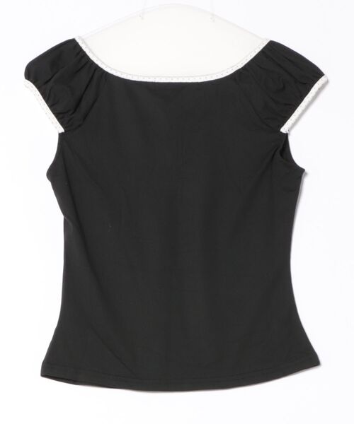 VIBGYOR(ヴィブジョー)の「【LAMPOON】ドットリボンカットソー(Tシャツ/カットソー・レディース・ブラック・SMALL/MEDIUM/LARGE)」の2枚目の写真