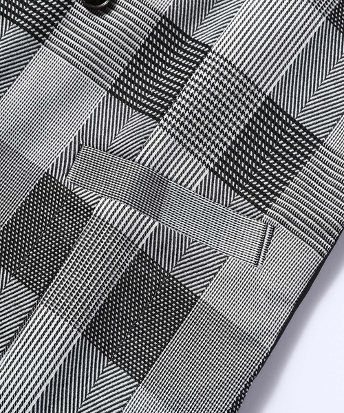 Cloudstyle（クラウドスタイル）の「【Cloudstyle】チェック柄 ダブルブレスト スーツベスト ジレ（スーツベスト・メンズ・ブラウン/ネイビー/ブラック・LARGE/X-LARGE/MEDIUM/SMALL）」の15枚目の写真