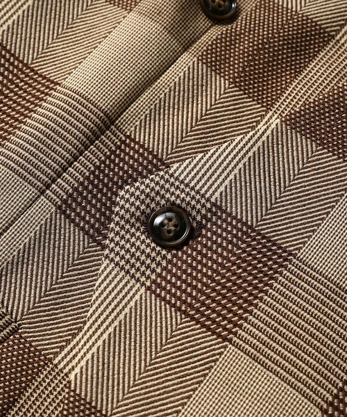 Cloudstyle（クラウドスタイル）の「【Cloudstyle】チェック柄 ダブルブレスト スーツベスト ジレ（スーツベスト・メンズ・ブラウン/ネイビー/ブラック・LARGE/X-LARGE/MEDIUM/SMALL）」の19枚目の写真