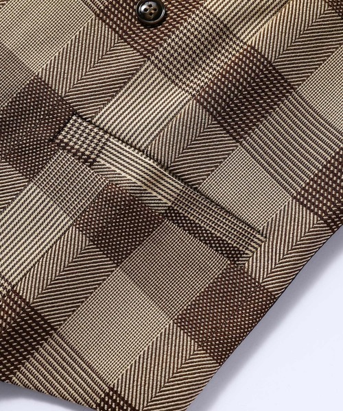 Cloudstyle（クラウドスタイル）の「【Cloudstyle】チェック柄 ダブルブレスト スーツベスト ジレ（スーツベスト・メンズ・ブラウン/ネイビー/ブラック・LARGE/X-LARGE/MEDIUM/SMALL）」の20枚目の写真