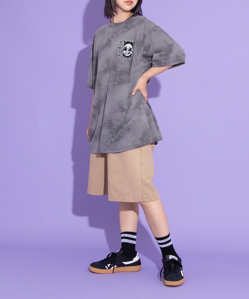 PUNYUS（プニュズ）の「Toxicタイダイ柄Ｔシャツ（Tシャツ/カットソー・レディース・ブラック/イエロー/パープル・3/4）」の8枚目の写真