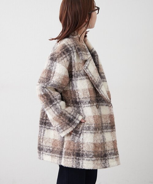 Remind me and forever（リマインドミーアンドフォーエバー）の「リングチェックＷテーラージャケット（テーラードジャケット・レディース・ブラック/モカ/ネイビー・FREE）」の9枚目の写真