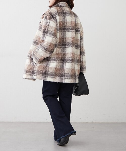 Remind me and forever（リマインドミーアンドフォーエバー）の「リングチェックＷテーラージャケット（テーラードジャケット・レディース・ブラック/モカ/ネイビー・FREE）」の15枚目の写真