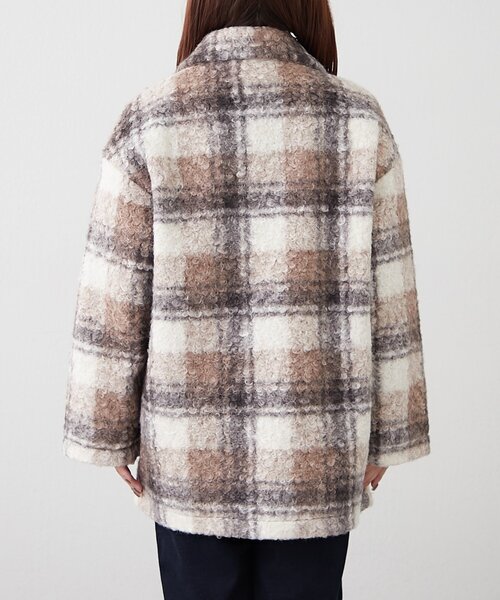 Remind me and forever（リマインドミーアンドフォーエバー）の「リングチェックＷテーラージャケット（テーラードジャケット・レディース・ブラック/モカ/ネイビー・FREE）」の19枚目の写真