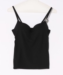 Sanei（サンエイ）の「【秒で盛れるブラインナー】着けた瞬間スタイルアップ！トレンド感のあるナチュラルカラーのリブ柄でおしゃれが楽しめる♪（キャミソール）」