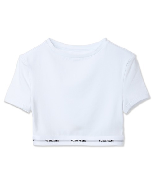 GUESS JEANS(ゲスジーンズ)の「GUESS JEANS/ゲスジーンズ/CROP SS TOP(Tシャツ/カットソー・レディース・グレー/ホワイト/ブラック・M/S/XS)」の2枚目の写真