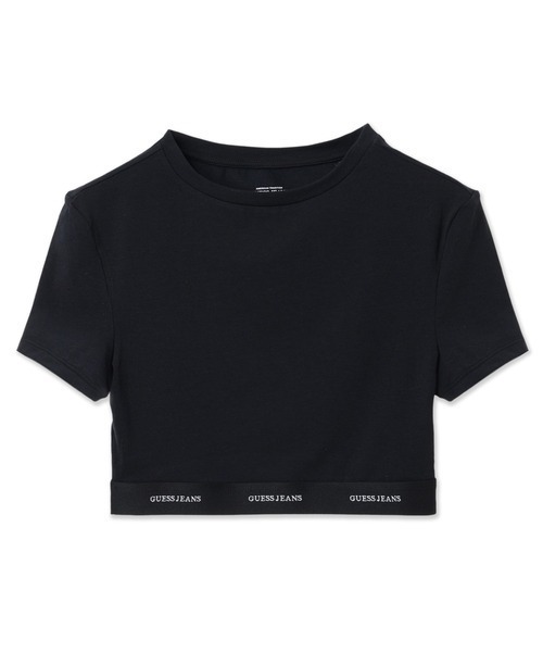 GUESS JEANS(ゲスジーンズ)の「GUESS JEANS/ゲスジーンズ/CROP SS TOP(Tシャツ/カットソー・レディース・グレー/ホワイト/ブラック・M/S/XS)」の3枚目の写真