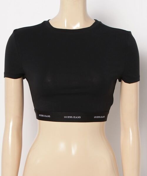 GUESS JEANS(ゲスジーンズ)の「GUESS JEANS/ゲスジーンズ/CROP SS TOP(Tシャツ/カットソー・レディース・グレー/ホワイト/ブラック・M/S/XS)」の5枚目の写真