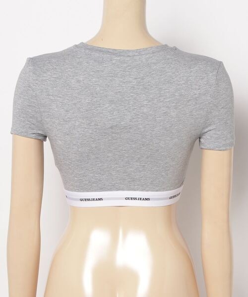 GUESS JEANS(ゲスジーンズ)の「GUESS JEANS/ゲスジーンズ/CROP SS TOP(Tシャツ/カットソー・レディース・グレー/ホワイト/ブラック・M/S/XS)」の7枚目の写真