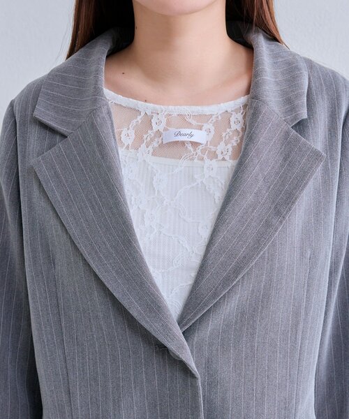 OLIVE des OLIVE（オリーブデオリーブ）の「【PinSucreCollection】レースアップテーラードジャケット（テーラードジャケット・レディース・グレー/ブラウン系その他/ブラック・FREE）」の20枚目の写真