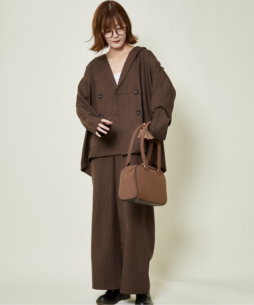 GORGE(ゴージ)の「《抜け感ダブルボタン》レディース テーラードジャケット ゆったりシルエット 春秋(その他アウター・レディース・チャコール/ブラウン/ネイビー・F)」の7枚目の写真
