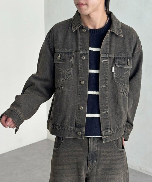 セール】【セットアップ可】カラーデニムジャケット（デニムジャケット