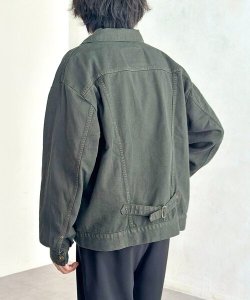 CPCM（シーピーシーエム）の「【セットアップ可】カラーデニムジャケット（デニムジャケット・メンズ・アイボリー/ネイビー/インディゴブルー/グリーン・MEDIUM/LARGE）」の14枚目の写真