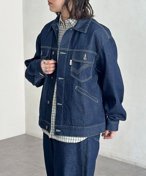 セール】【セットアップ可】カラーデニムジャケット（デニムジャケット