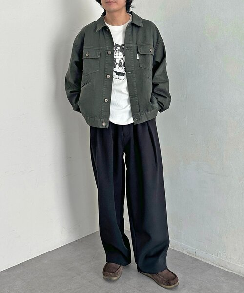 CPCM（シーピーシーエム）の「【セットアップ可】カラーデニムジャケット（デニムジャケット・メンズ・アイボリー/ネイビー/インディゴブルー/グリーン・MEDIUM/LARGE）」の6枚目の写真