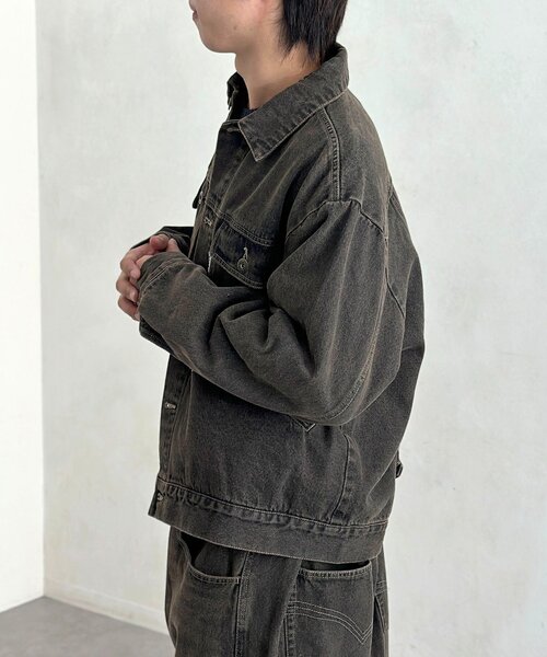 CPCM（シーピーシーエム）の「【セットアップ可】カラーデニムジャケット（デニムジャケット・メンズ・アイボリー/ネイビー/インディゴブルー/グリーン・MEDIUM/LARGE）」の7枚目の写真