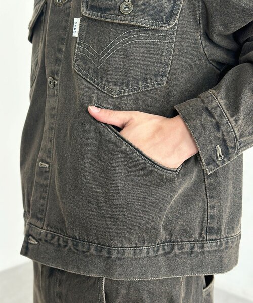 CPCM（シーピーシーエム）の「【セットアップ可】カラーデニムジャケット（デニムジャケット・メンズ・アイボリー/ネイビー/インディゴブルー/グリーン・MEDIUM/LARGE）」の11枚目の写真