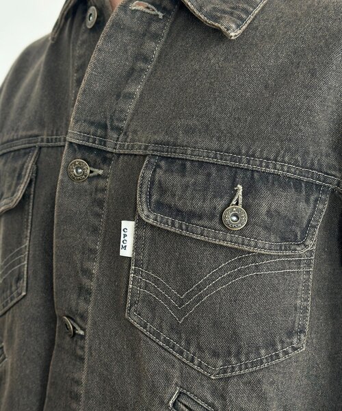 CPCM（シーピーシーエム）の「【セットアップ可】カラーデニムジャケット（デニムジャケット・メンズ・アイボリー/ネイビー/インディゴブルー/グリーン・MEDIUM/LARGE）」の12枚目の写真