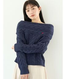 POLO BCS | 【POLO BCSコラボ】ケーブルオフショルニットプルオーバー(ニット/セーター)