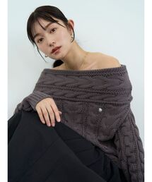 POLO BCS | 【POLO BCSコラボ】ケーブルオフショルニットプルオーバー(ニット/セーター)