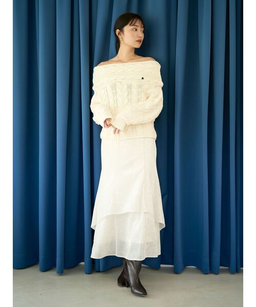 POLO BCSコラボ】ケーブルオフショルニットプルオーバー（ニット