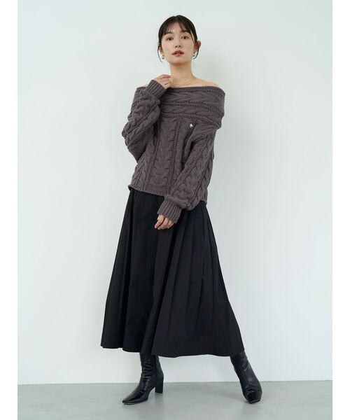 POLO BCSコラボ】ケーブルオフショルニットプルオーバー（ニット