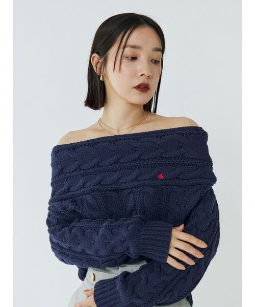 POLO×lagunamoon コラボ オフショルニット トップス POLO BCSコラボ】オフショルニットプルオーバー｜ラグナムーン